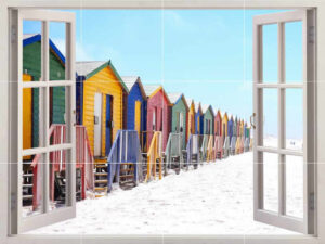 Beach Huts Mural