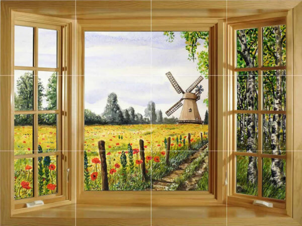 Windmill on the Path Window Splashback