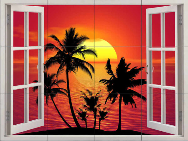 Tropical Sunset Window Splashback