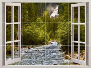 Hidden Waterfall Window View