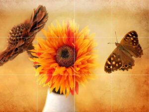 Sunflower and Butterfly Mural