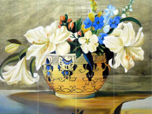 Oriental Lily Bowl Mural