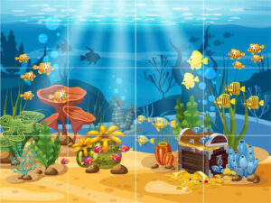 Pirates Treasure Chest Tile Mural