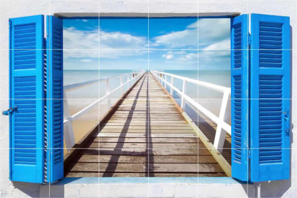 Bridge to nowhere Window View Tile Mural