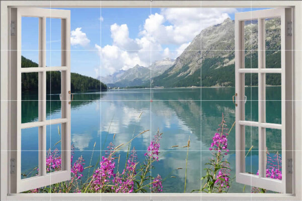 Mountain View Window Splashback