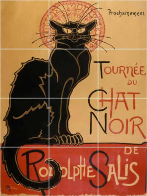 Chat du noir Tile Mural