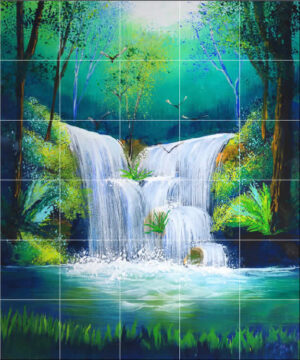 Secret Waterfall Tile Splashback Mural