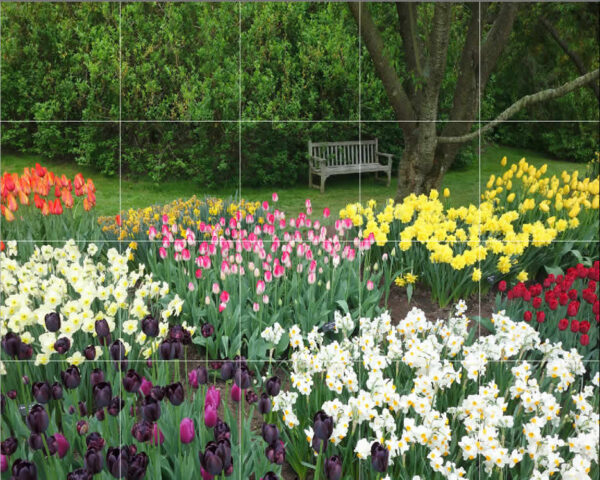 Carpet of Spring Flowers Tile Mural