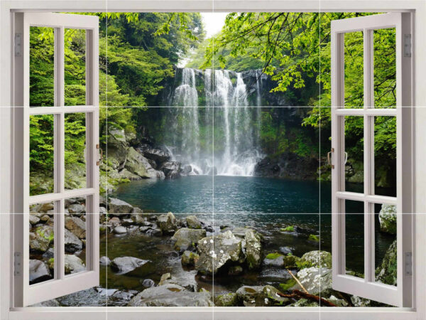 Punchbowl Falls Window View Mural