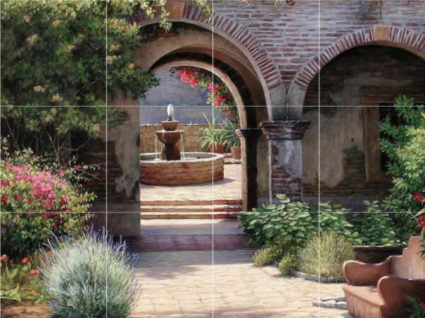 Garden Fountain Mural